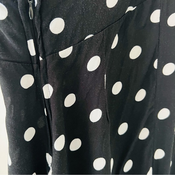 REFORMATION x NASTY GAL Polka Dot Halter Jumpsuit in Black Size L - Picture 5 of 9